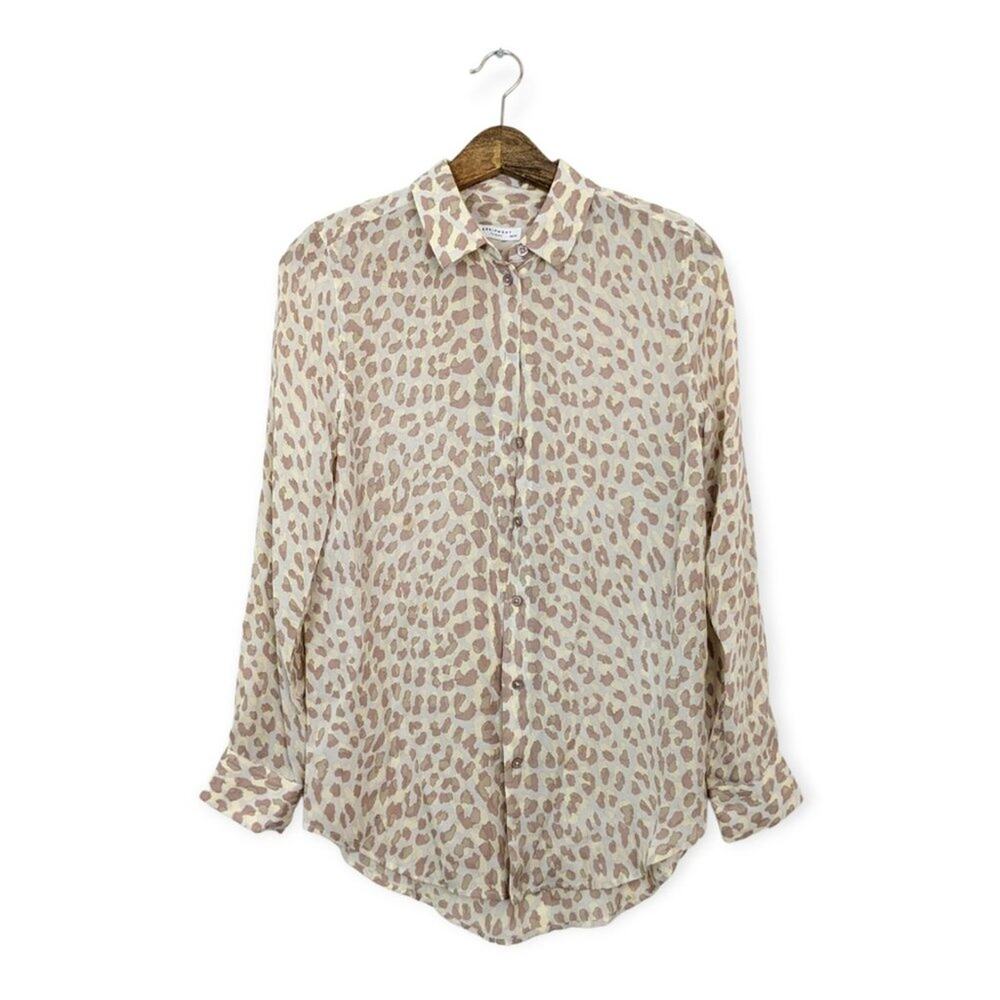 Equipment Femme Amethyst Fog Print 100% Silk Blouse